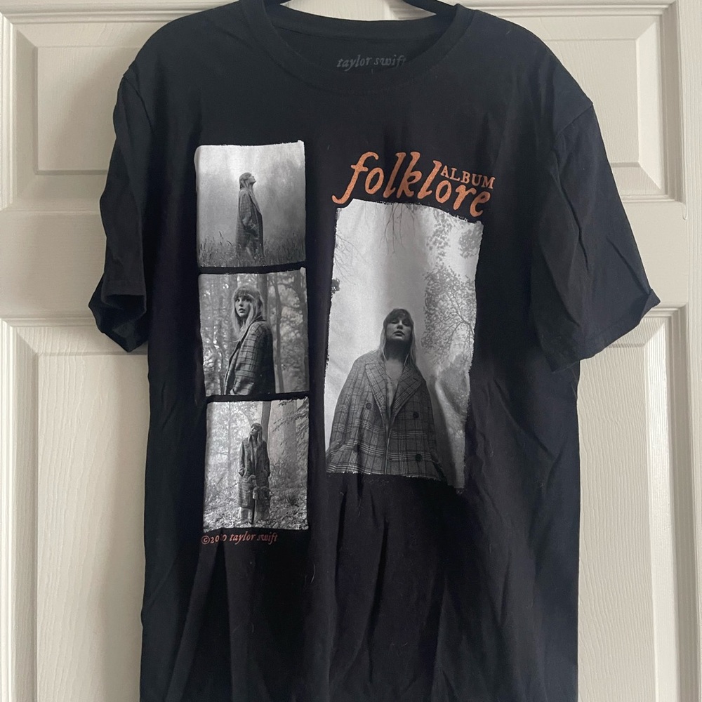 Taylor Swift Black Folklore Album Tee